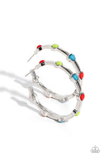 Load image into Gallery viewer, Affectionate Actress - Red hoop earring A046

