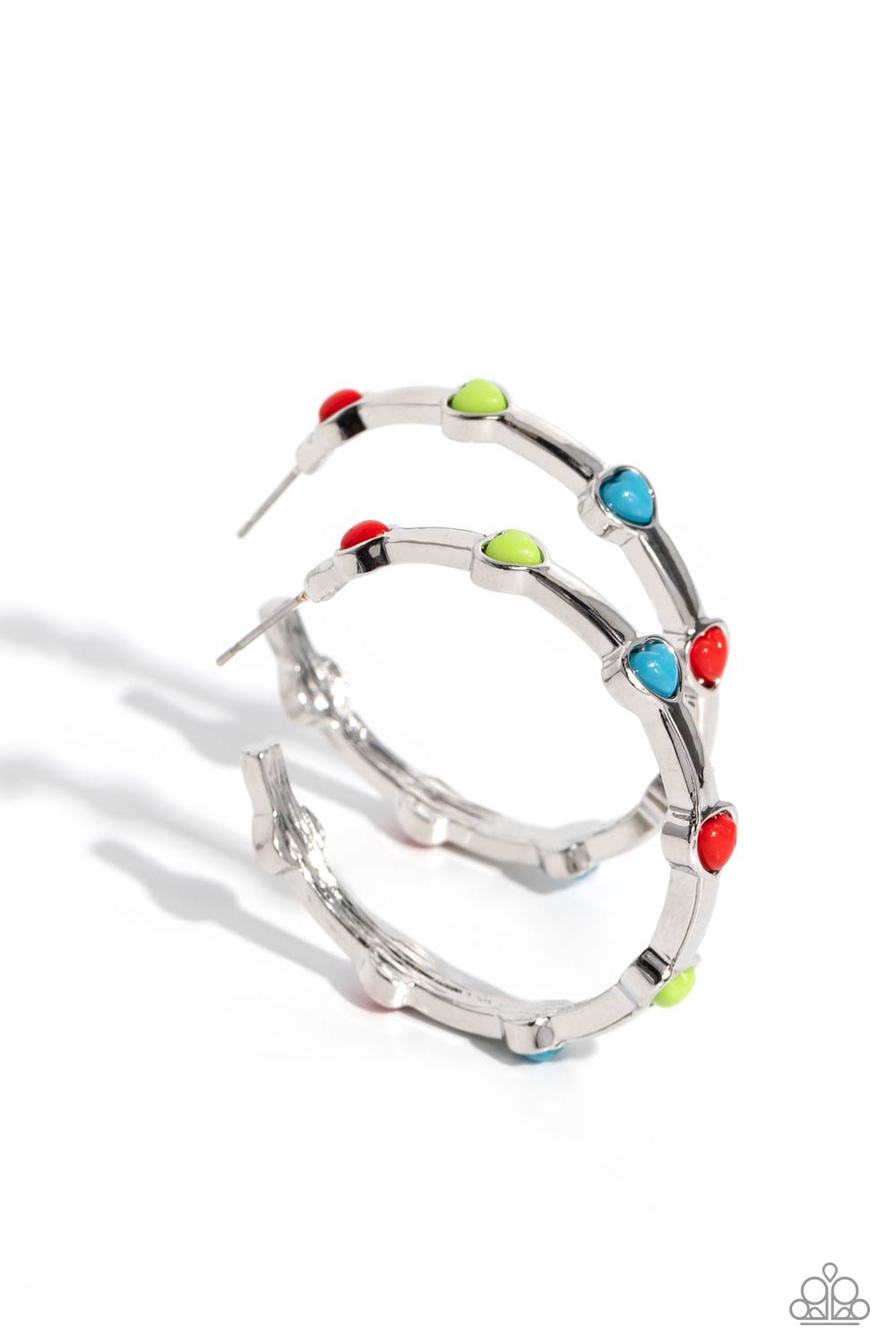 Affectionate Actress - Red hoop earring A046