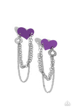 Load image into Gallery viewer, Altered Affection - Purple POST EARRING D025
