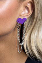 Load image into Gallery viewer, Altered Affection - Purple POST EARRING D025
