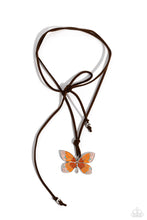 Load image into Gallery viewer, Winged Wanderer - Orange necklace D058
