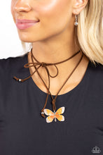 Load image into Gallery viewer, Winged Wanderer - Orange necklace D058
