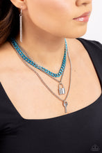 Load image into Gallery viewer, Locked Labor - Blue necklace E009
