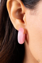 Load image into Gallery viewer, Acrylic Acclaim - Pink hoop earring A046
