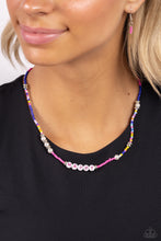 Load image into Gallery viewer, Happy to See You - Pink necklace A100
