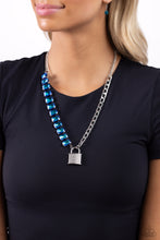 Load image into Gallery viewer, LOCK and Roll - Blue necklace A093
