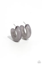 Load image into Gallery viewer, Acrylic Acclaim - Silver hoop earring B025
