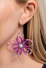 Load image into Gallery viewer, PEARL Crush - Purple earring A029
