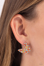 Load image into Gallery viewer, Tilted Takeoff - Orange post earring G025

