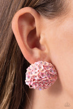 Load image into Gallery viewer, Corsage Character - Pink post earring D035
