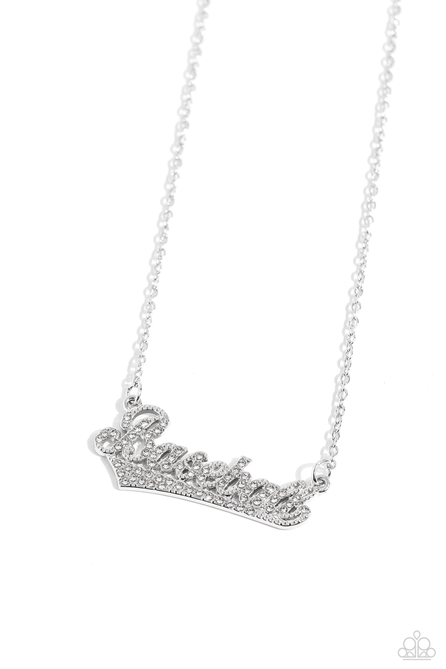Home Run Haute - White necklace D012