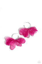 Load image into Gallery viewer, Chiffon Class - Pink hoop earring D042
