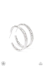 Load image into Gallery viewer, GLITZY By Association - white hoop earring 876
