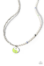 Load image into Gallery viewer, Youthful Yin and Yang - Green necklace A039
