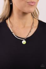 Load image into Gallery viewer, Youthful Yin and Yang - Green necklace A039
