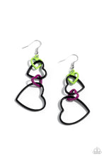 Load image into Gallery viewer, Cascading Crush - Black earring B025
