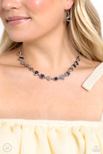 Load image into Gallery viewer, Abstract Admirer - Purple necklace + matching bracelet E008
