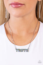 Load image into Gallery viewer, Truth Trinket - Blue  necklace E030
