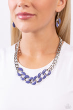 Load image into Gallery viewer, CURB Craze - Blue necklace A088
