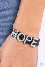 Load image into Gallery viewer, Hopeful Haute - Black bracelet E017
