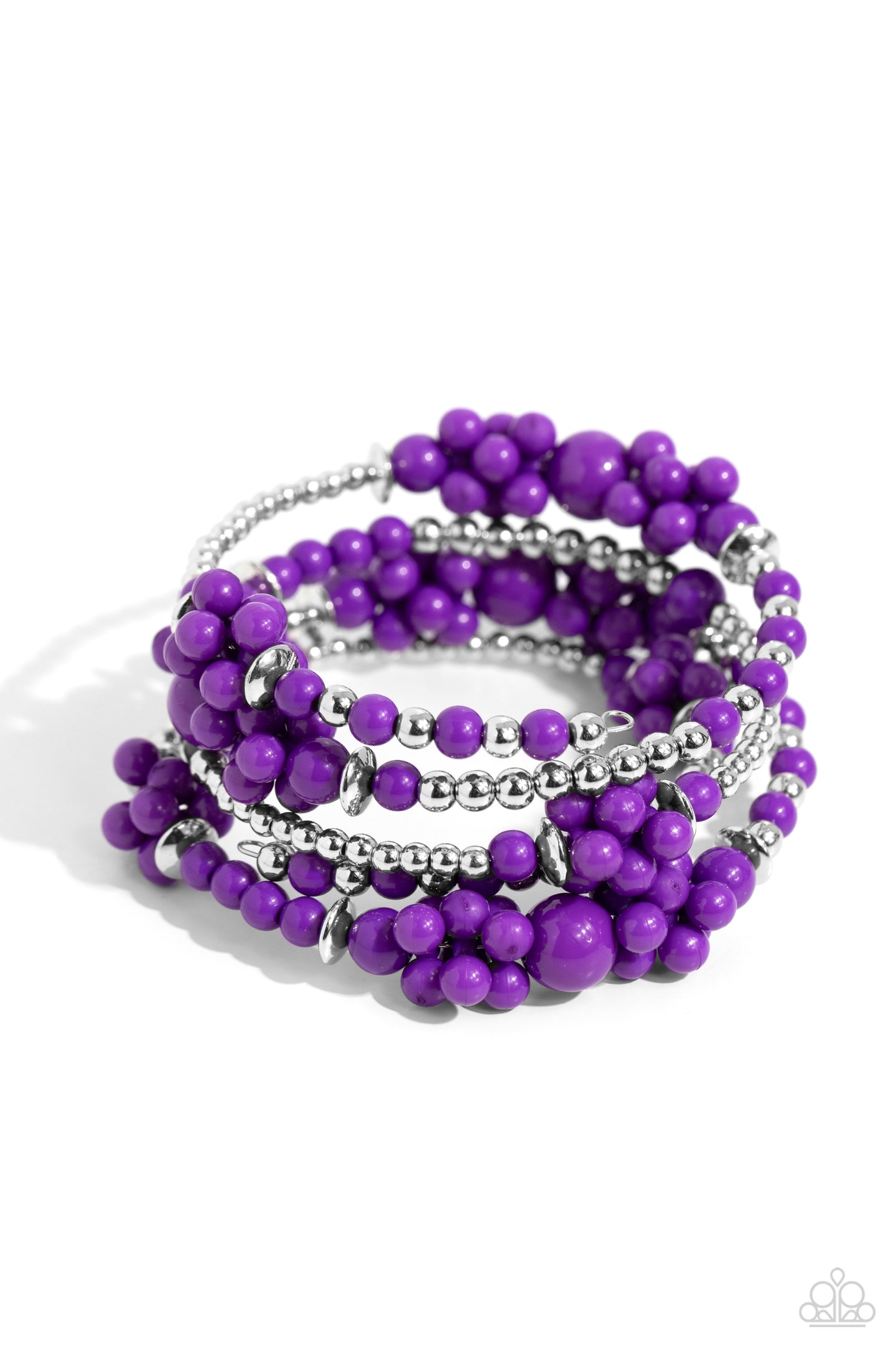 Compelling Clouds - Purple coil bracelet E014