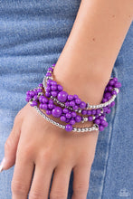 Load image into Gallery viewer, Compelling Clouds - Purple coil bracelet E014
