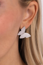 Load image into Gallery viewer, Butterfly Beholder - Silver post earring A056
