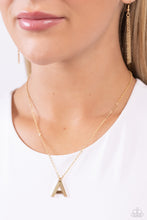 Load image into Gallery viewer, Leave Your Initials - Gold - A necklace A094
