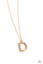 Load image into Gallery viewer, Leave Your Initials - Gold - D necklace A089
