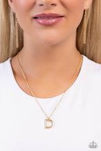 Load image into Gallery viewer, Leave Your Initials - Gold - D necklace A089
