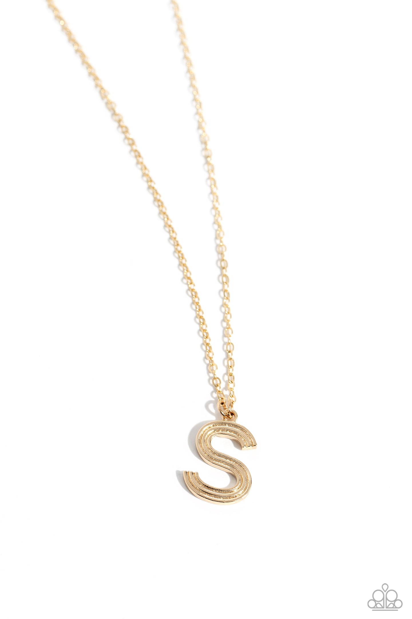 Leave Your Initials - Gold - S necklace A035