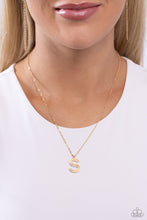 Load image into Gallery viewer, Leave Your Initials - Gold - S necklace A035
