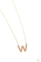 Load image into Gallery viewer, Leave Your Initials - Gold - W necklace A094
