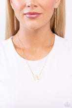 Load image into Gallery viewer, Leave Your Initials - Gold - W necklace A094
