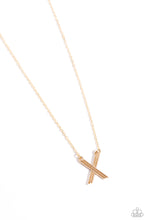 Load image into Gallery viewer, Leave Your Initials - Gold - X necklace A094
