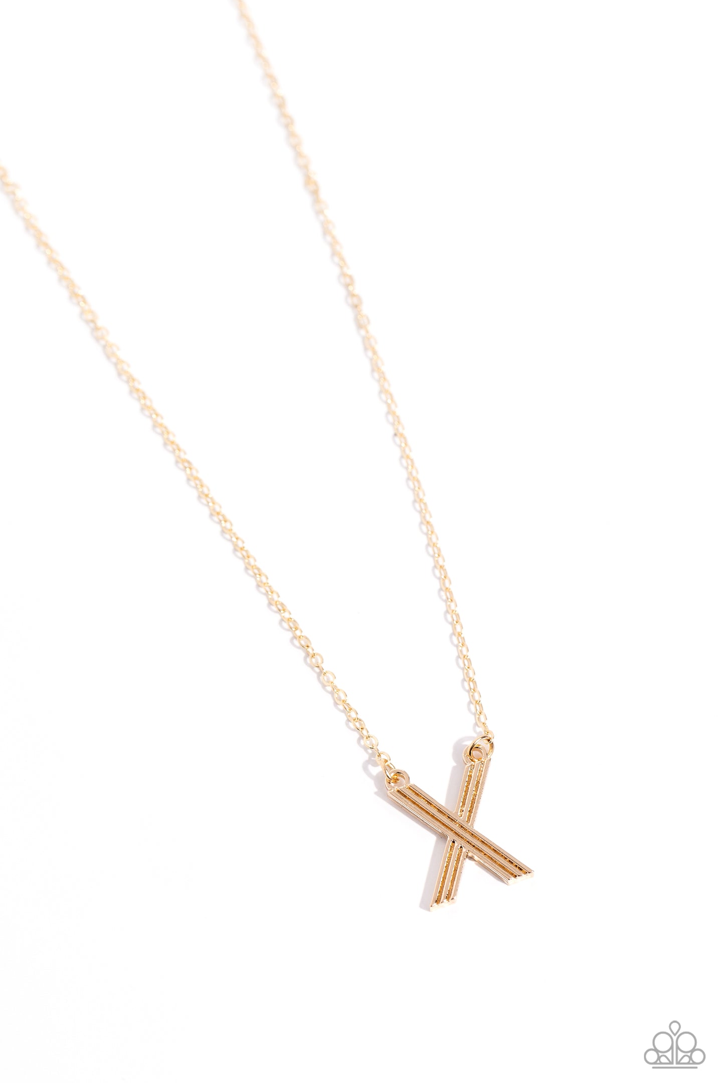 Leave Your Initials - Gold - X necklace A094