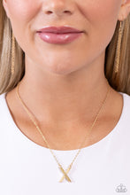Load image into Gallery viewer, Leave Your Initials - Gold - X necklace A094
