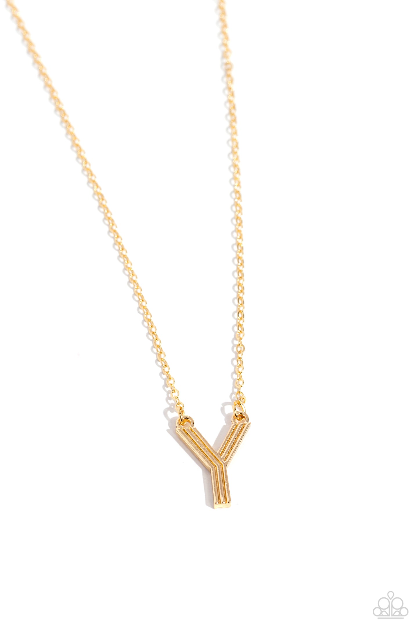 Leave Your Initials - Gold - Y necklace A084
