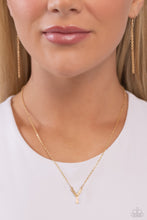 Load image into Gallery viewer, Leave Your Initials - Gold - Y necklace A084
