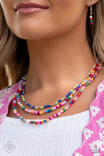 Load image into Gallery viewer, Multicolored Mashup - Gold necklace Dec 2023 FF 2072
