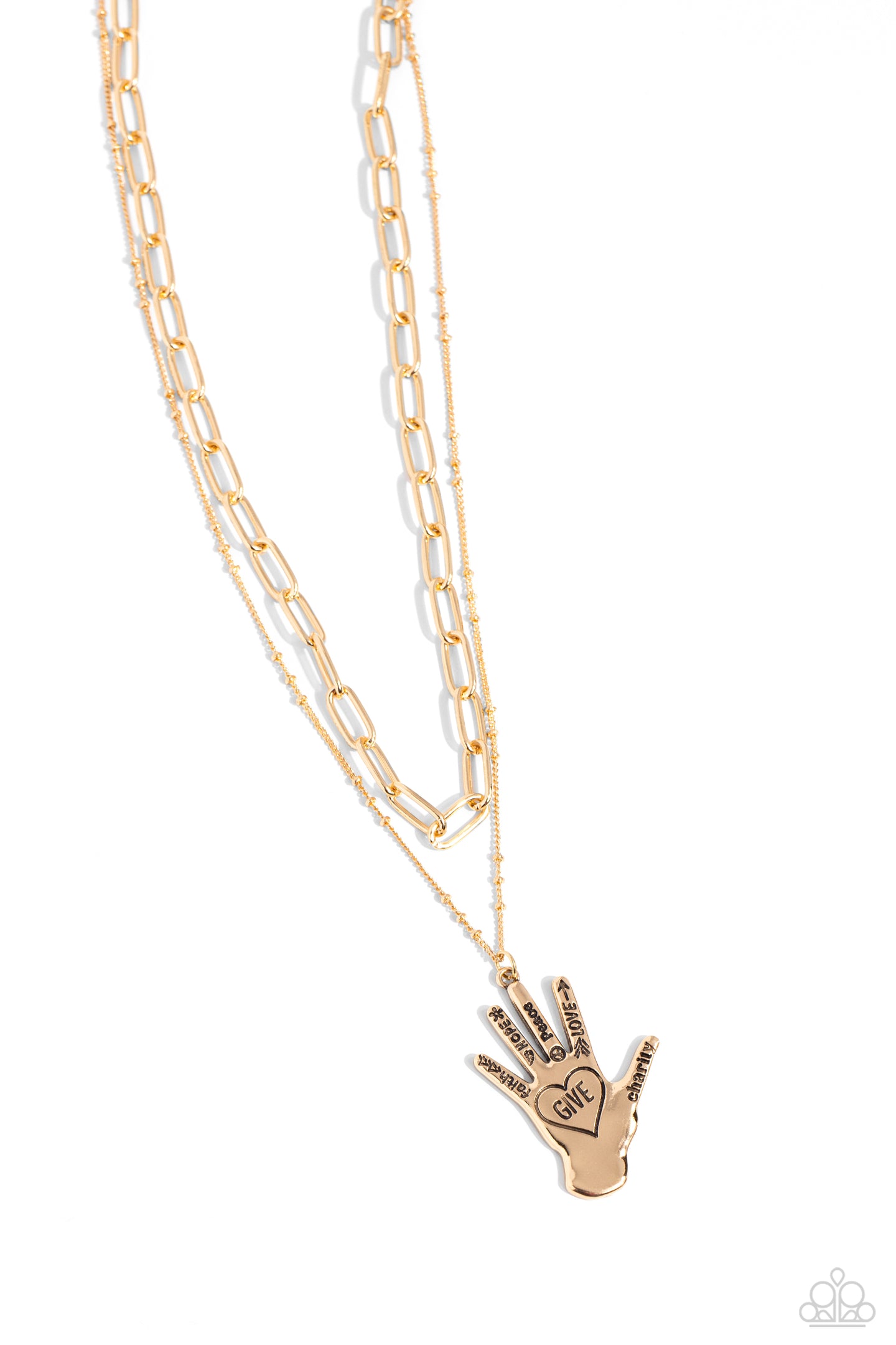 Giving a Hand - Gold necklace E009