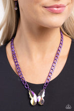 Load image into Gallery viewer, Fascinating Flyer - Purple necklace A013

