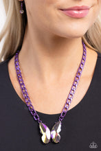 Load image into Gallery viewer, Fascinating Flyer - Purple necklace A077
