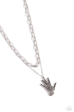 Load image into Gallery viewer, Giving a Hand - Silver necklace B129
