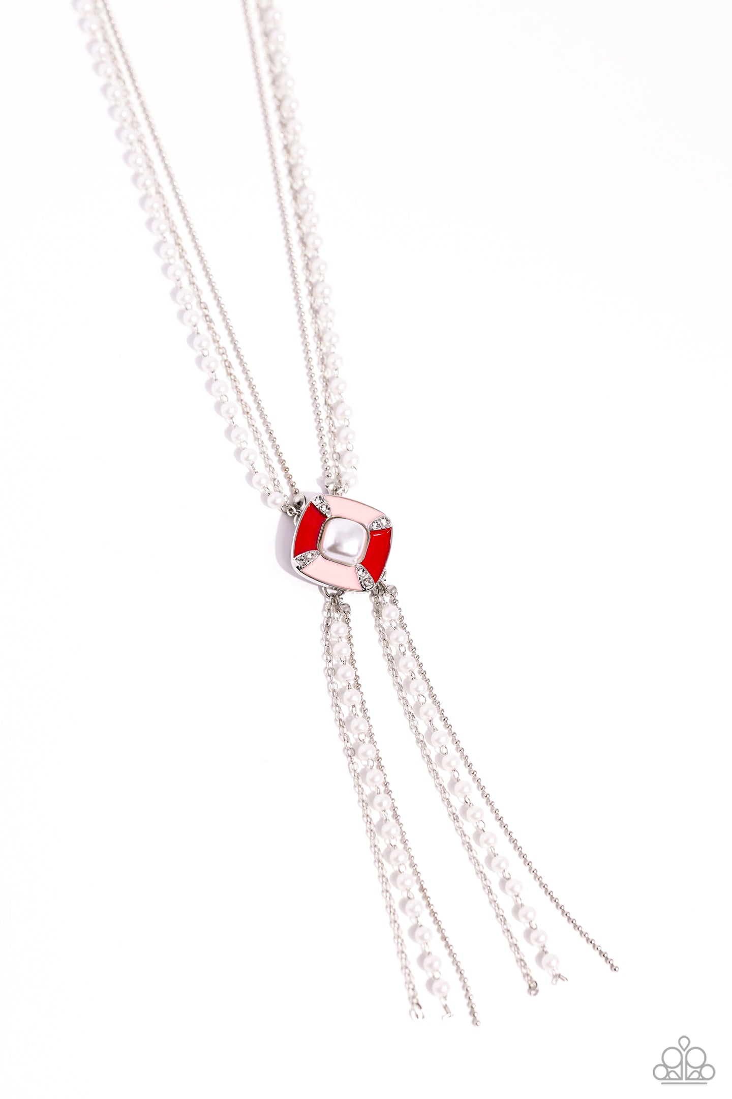 I Pinky SQUARE - Red necklace B067
