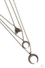 Load image into Gallery viewer, Moth Medley - Brass necklace E016
