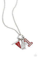 Load image into Gallery viewer, Cheering Section - Red necklace E065
