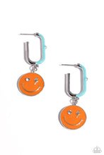 Load image into Gallery viewer, Personable Pizzazz - Orange hoop earring E016
