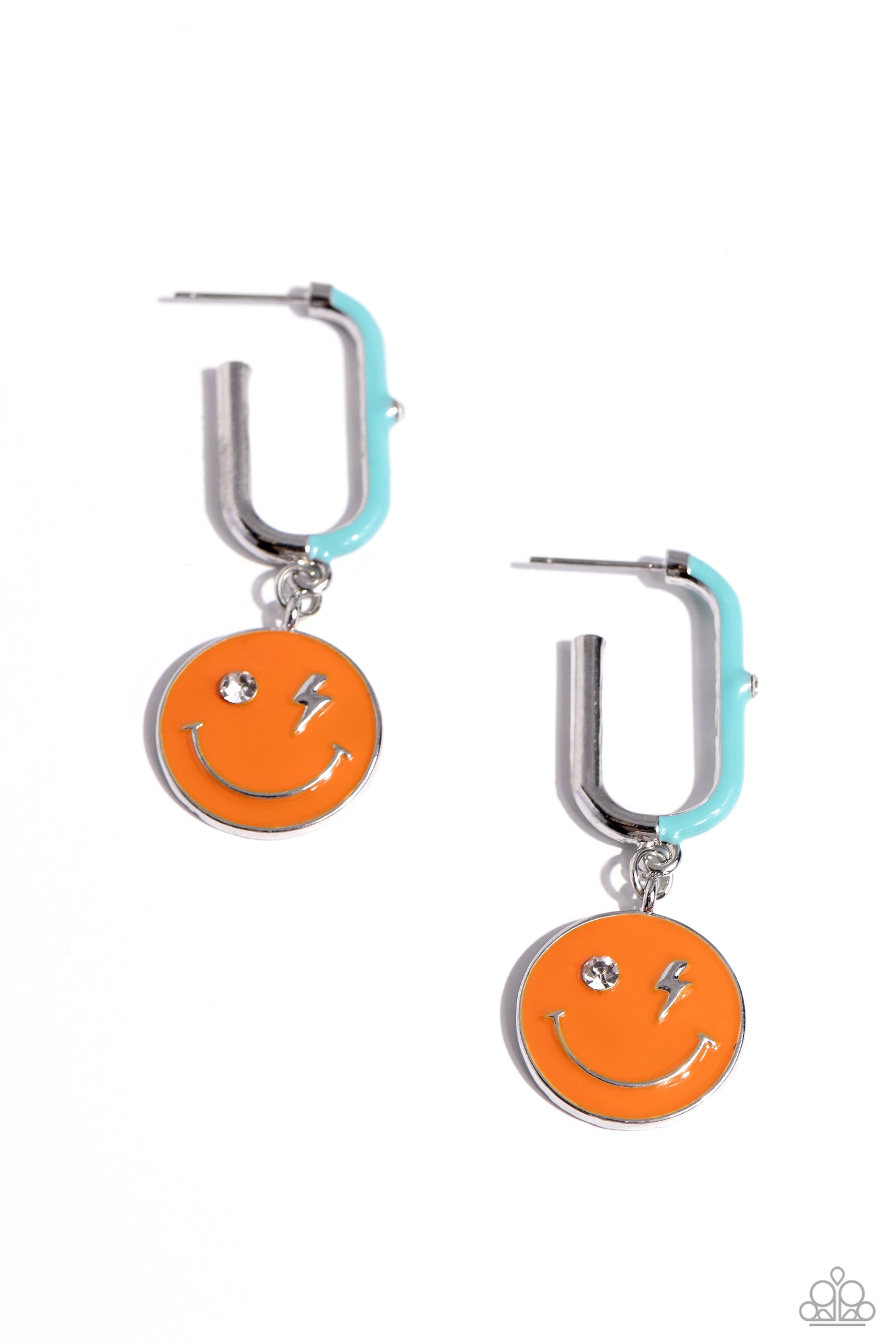 Personable Pizzazz - Orange hoop earring E016