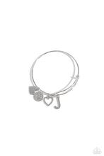 Load image into Gallery viewer, Making It INITIAL - Silver - J initial bracelet E016
